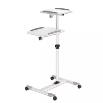 Cărucior pentru proiector/laptop MANHATTAN, gri și alb Cărucior pentru proiector/laptop MANHATTAN, gri și alb