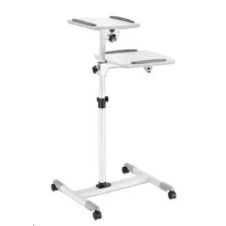 Cărucior pentru proiector/laptop MANHATTAN, gri și alb Cărucior pentru proiector/laptop MANHATTAN, gri și alb