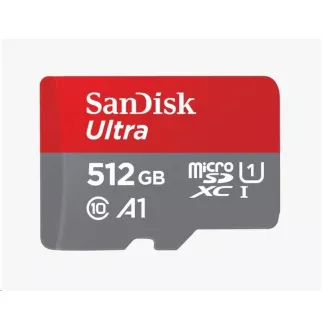 Card SanDisk MicroSDXC 512GB Ultra (150 MB/s, A1 Class 10 UHS-I) Adaptor Card SanDisk MicroSDXC 512GB Ultra (150 MB/s, A1 Class 10 UHS-I) Adaptor