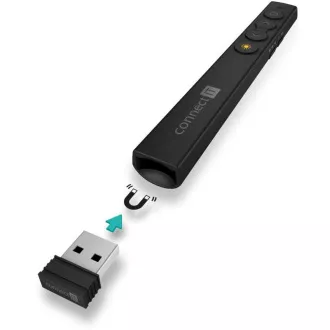 CONNECT IT pointer laser reîncărcabil, negru CONNECT IT pointer laser reîncărcabil, negru