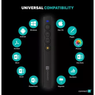 CONNECT IT pointer laser reîncărcabil, negru CONNECT IT pointer laser reîncărcabil, negru