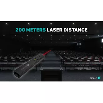 CONNECT IT pointer laser reîncărcabil, negru CONNECT IT pointer laser reîncărcabil, negru