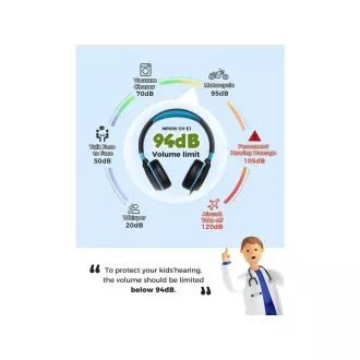 MPOW CHE1 - căști pentru copii, albastru-negru