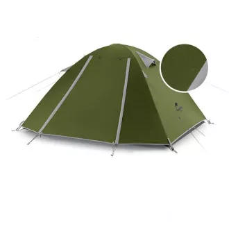 Cort Naturehike P3 pentru 2-3 persoane, greutate 2300g - verde închis
