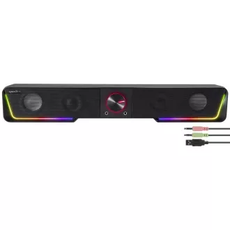 Difuzoare SPEED LINK GRAVITY RGB Soundbar stereo, negru