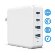 Încărcător Viking USB GaN 100W, suport PD3.0 și QC4 , alb
