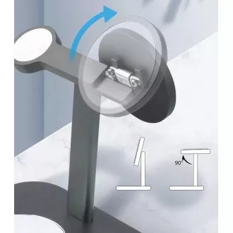 COTEetCI MagSafe MagSafe 3in1 AirPods/iPhone/Apple Watch stand și stație de încărcare WS-36, argintiu