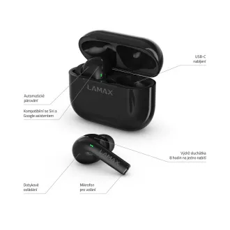 LAMAX Clips1 căști cu căști pentru ureche - negru