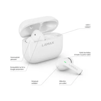 LAMAX Clips1 căști cu căști pentru ureche - alb