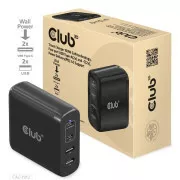 Încărcător de călătorie Club3D 100W cu tehnologie GAN, 4xUSB-A și USB-C, suport PD 3.0