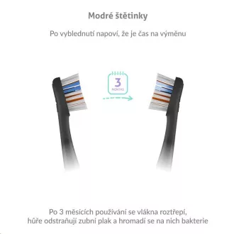 TrueLife SonicBrush K150 UV Heads Whiten Plus negru Pachet de 2 bucăți