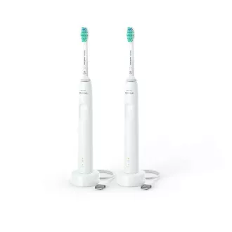 Philips HX3675/13 Set periuță de dinți Sonicare 3100, pentru adulți, 31000 oscilații/min, temporizator, senzor de presiune, alb