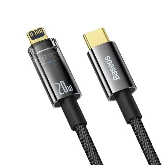 Baseus Explorer Series Cablu de date USB-C/Lightning cu închidere inteligentă 20 W 2m negru