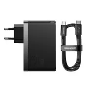 Adaptor de încărcare rapidă Baseus GaN5 Pro 2x USB-C   USB-A 140W negru