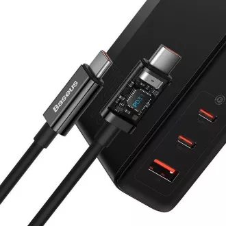 Adaptor de încărcare rapidă Baseus GaN5 Pro 2x USB-C   USB-A 140W negru