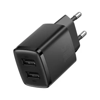 Baseus Compact Charger 2U 10.5W negru Baseus Compact Charger 2U 10.5W negru