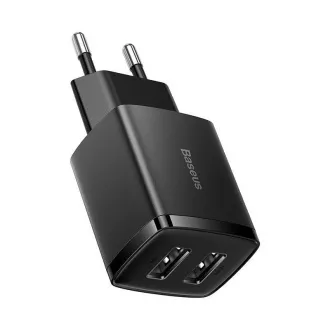 Baseus Compact Charger 2U 10.5W negru Baseus Compact Charger 2U 10.5W negru