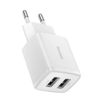 Baseus Compact Charger 2U 10.5W alb