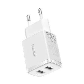 Baseus Compact Charger 2U 10.5W alb