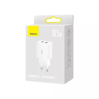 Baseus Compact Charger 2U 10.5W alb