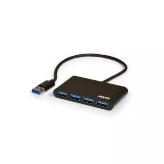 PORT HUB USB-A, 4x USB-A 3.0, negru PORT HUB USB-A, 4x USB-A 3.0, negru