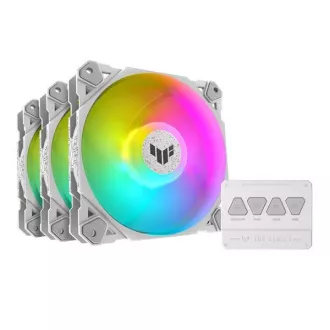Ventilator ASUS TUF GAMING TF120 ARGB 3IN1 WHITE, ventilator 3x120mm pentru carcasă PC Ventilator ASUS TUF GAMING TF120 ARGB 3IN1 WHITE, ventilator 3x120mm pentru carcasă PC