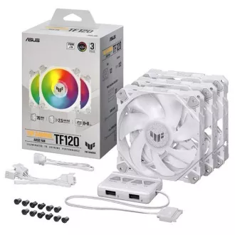 Ventilator ASUS TUF GAMING TF120 ARGB 3IN1 WHITE, ventilator 3x120mm pentru carcasă PC Ventilator ASUS TUF GAMING TF120 ARGB 3IN1 WHITE, ventilator 3x120mm pentru carcasă PC