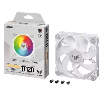 Ventilator ASUS TUF GAMING TF120 ARGB WHITE, ventilator de 120mm pentru carcasă PC