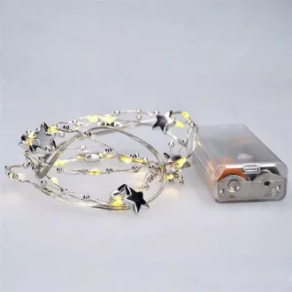 Lanț cu LED-uri Solight cu decorațiuni, lanț cu 20 de LED-uri, 1m, 2x AA, IP20