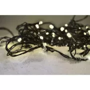 Lanț de Crăciun Solight LED pentru exterior, 100 de LED-uri, 10 m, cablu de 3 m, 8 funcții, temporizator, IP44, alb cald