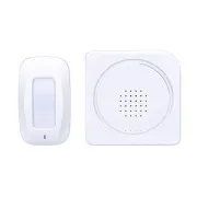 Solight Detector de mișcare/gong fără fir, senzor PIR extern, alimentat cu baterii, alb