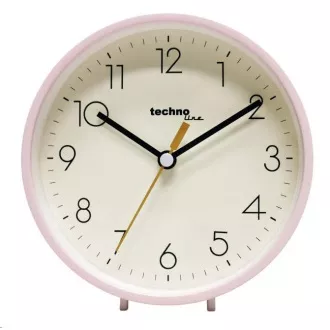 Ceas de perete TechnoLine Modell H, analog, controlat de cristal, roz