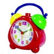 Ceas deșteptător roșu pentru copii TechnoLine Modell K, analog, controlat prin cristal, funcționare silentioasă, colorat