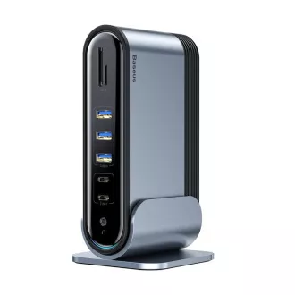 Baseus 17in1 dock de proiecție cu 3 ecrane Baseus 17in1 cu conexiune USB-C (adaptor de priză CN UE UK), gri Baseus 17in1 dock de proiecție cu 3 ecrane Baseus 17in1 cu conexiune USB-C (adaptor de priză CN UE UK), gri