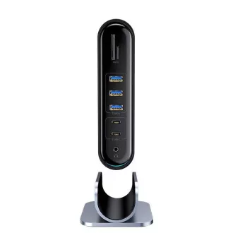 Baseus 17in1 dock de proiecție cu 3 ecrane Baseus 17in1 cu conexiune USB-C (adaptor de priză CN UE UK), gri Baseus 17in1 dock de proiecție cu 3 ecrane Baseus 17in1 cu conexiune USB-C (adaptor de priză CN UE UK), gri