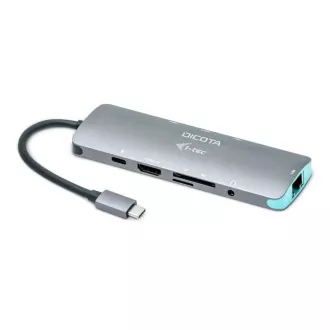 Stație de andocare portabilă 8 în 1 USB-C DICOTA USB-C 4K HDMI/PD 100W