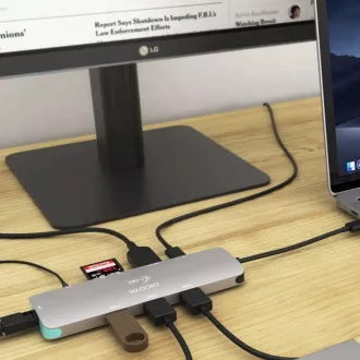 Stație de andocare portabilă 8 în 1 USB-C DICOTA USB-C 4K HDMI/PD 100W