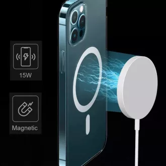 1stCOOL Wireless QI Charger 15W, portabil, magnetic, compatibil MagSafe, negru