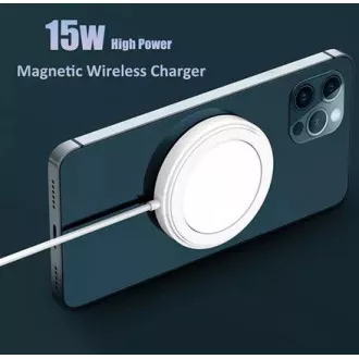 1stCOOL Wireless QI Charger 15W, portabil, magnetic, compatibil MagSafe, negru