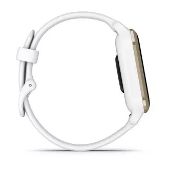 Garmin Venu Sq 2, aur crem / curea din silicon alb Garmin Venu Sq 2, aur crem / curea din silicon alb
