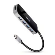 AXAGON HMC-6H4A, hub USB 3.2 Gen 1, 4x porturi USB-A, HDMI 4k/30Hz, PD 100W, cablu USB-C 20cm