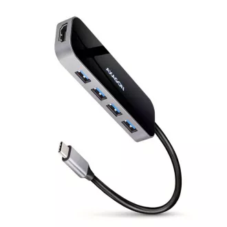 AXAGON HMC-6H4A, hub USB 3.2 Gen 1, 4x porturi USB-A, HDMI 4k/30Hz, PD 100W, cablu USB-C 20cm