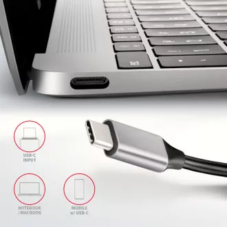 AXAGON HMC-6H4A, hub USB 3.2 Gen 1, 4x porturi USB-A, HDMI 4k/30Hz, PD 100W, cablu USB-C 20cm