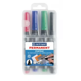Marcator Centropen 8576/4 permanent 4 culori vârf tip pană 1-4,6 mm