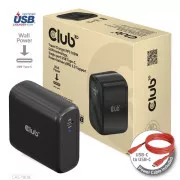 Încărcător de călătorie Club3D 100W cu tehnologie GAN, certificat USB-IF TID, USB Type-C, suport Power Delivery(PD) 3.0