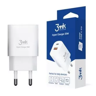 Încărcător de rețea 3mk - Hyper Charger 20W, alb