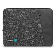 CONNECT IT Carcasă Doodle pentru laptop 13.3", negru