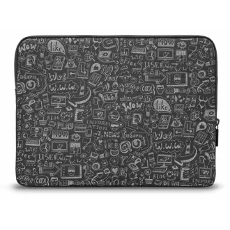 CONNECT IT Carcasă Doodle pentru laptop 13.3", negru