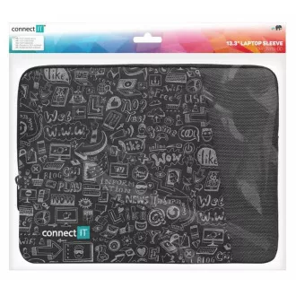 CONNECT IT Carcasă Doodle pentru laptop 13.3", negru