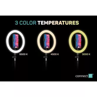 CONNECT IT Cutie de streaming Selfie10Ring circular de 10" cu LED RGB
